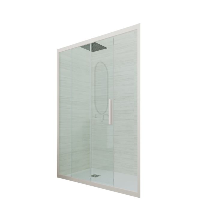 Porta doccia 1 anta scorrevole H 200 Vetro Trasparente Profilo Champagne mod. Deco main product photo