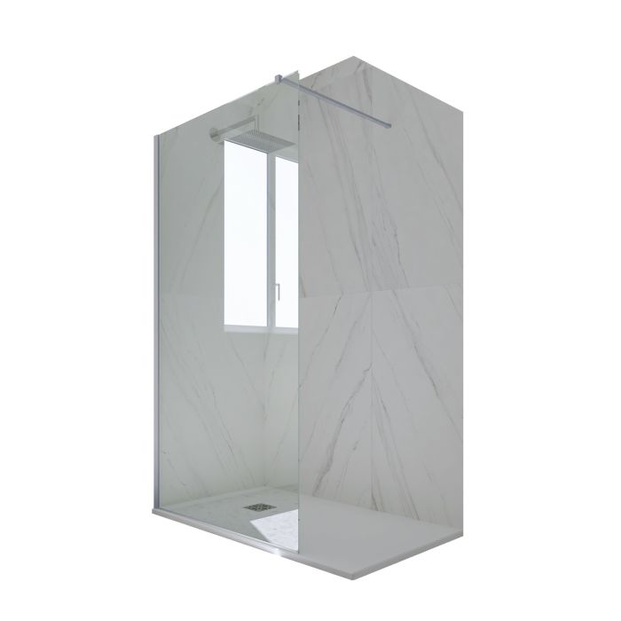 Parete doccia Walk-in H 200 Vetro Trasparente Profilo Silver mod. Kolors main product photo