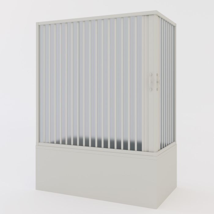 Box doccia sopravasca in PVC h 150 a soffietto mod. Ortensia con apertura centrale main product photo