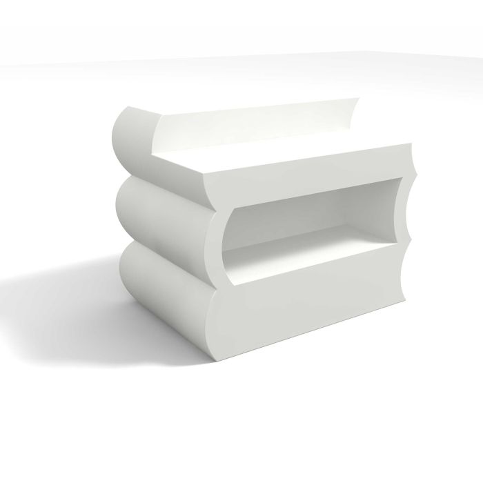 Bancone Lounge Bar per interno ed esterno in resina Clipper Bianco con illuminazione main product photo