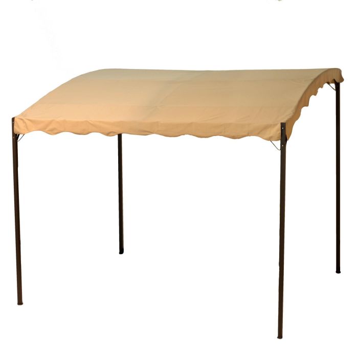 Pergola Gazebo in Acciaio Sabbia 2,5x3 metri 2,5/2 metri mod. in poliestere 260g a onda con vernice di protezione pvc main product photo