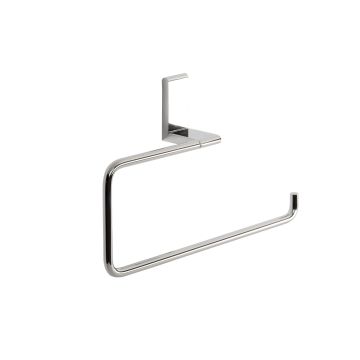 Porta asciugamani ad anello da parete Cromo in Acciaio cromato Mod. Ella