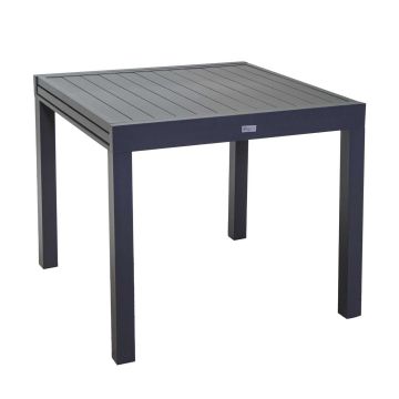 Tavolo estensibile in Alluminio Antracite 90/180x90 cm 73 cm mod. Sullivan