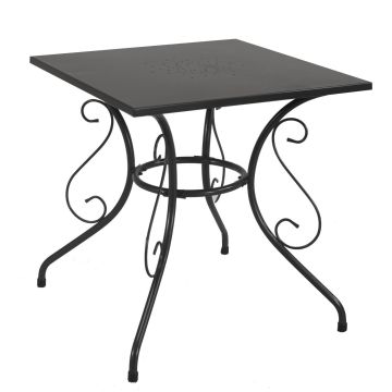 Tavolo in Metallo Antracite 70x70 cm 72 cm mod. New Old